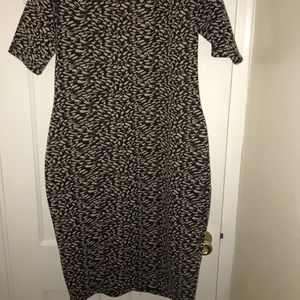 Midi bodycon dress with low scoop back line